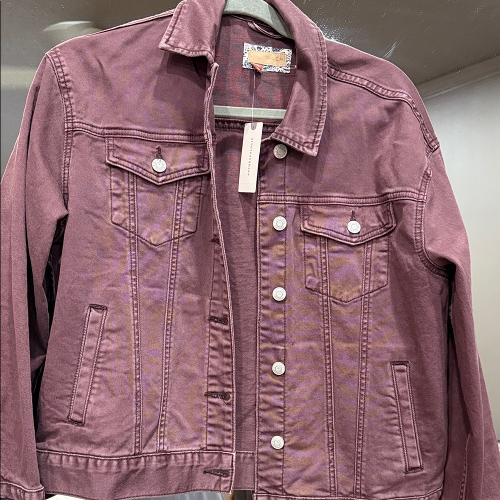 Anthropologie Pilcro and the Letterpress Denim Jacket Purple XS